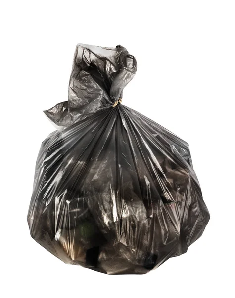 Beyaz bir arka plan üzerinde izole çöp torbası