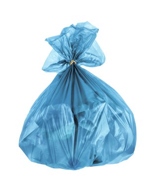 Beyaz bir arka plan üzerinde izole çöp torbası