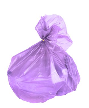 Beyaz bir arka plan üzerinde izole çöp torbası