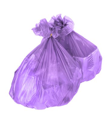 Beyaz bir arka plan üzerinde izole çöp torbaları