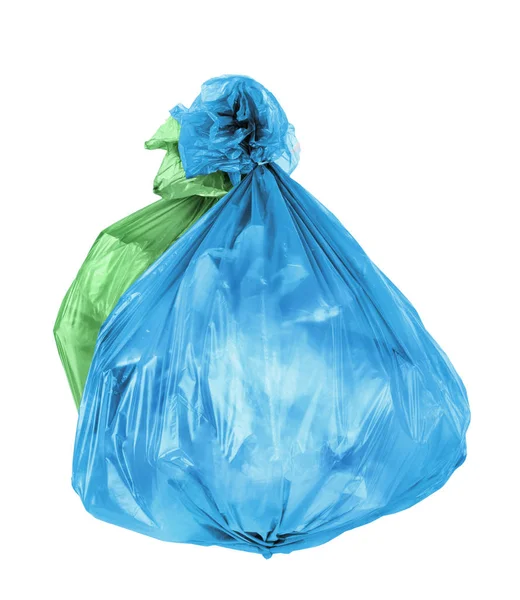 Beyaz bir arka plan üzerinde izole çöp torbaları