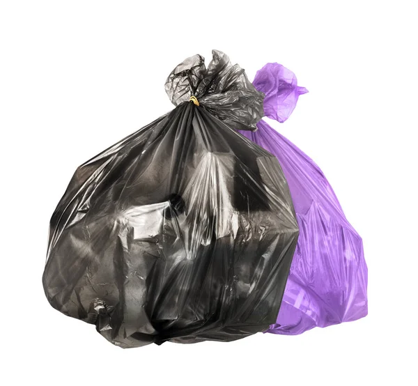 Kantong Sampah Diisolasi Pada Latar Belakang Putih — Stok Foto