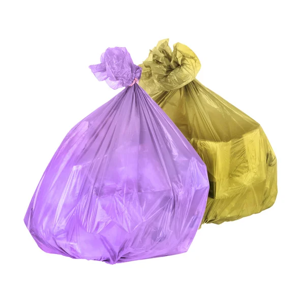 Trash Bags Isolated White Background — Stock Photo, Image