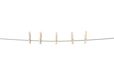 halat izole clothespin 3d çizim ile
