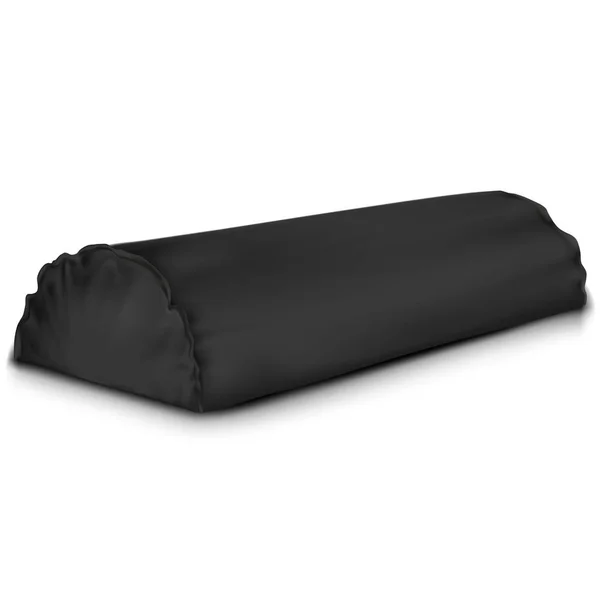 Vector Mock Black Pillow Half Cylinder — Stock Vector