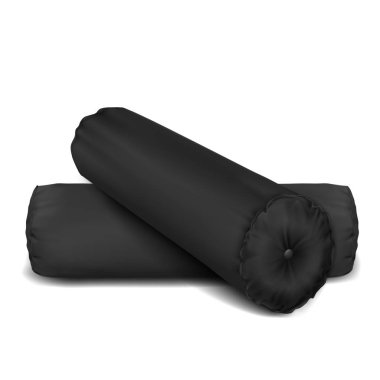 Vektör. Kadar alay et. Siyah yastık silindir ayarla