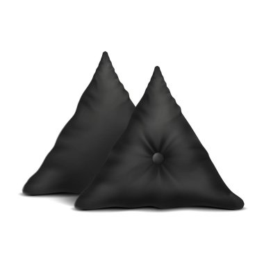 Vektör. Kadar alay et. Siyah yastık üçgen ayarla