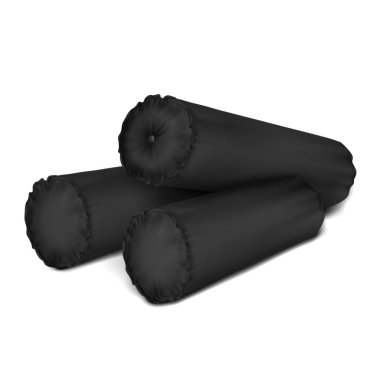 Vektör. Kadar alay et. Siyah yastık silindir ayarla