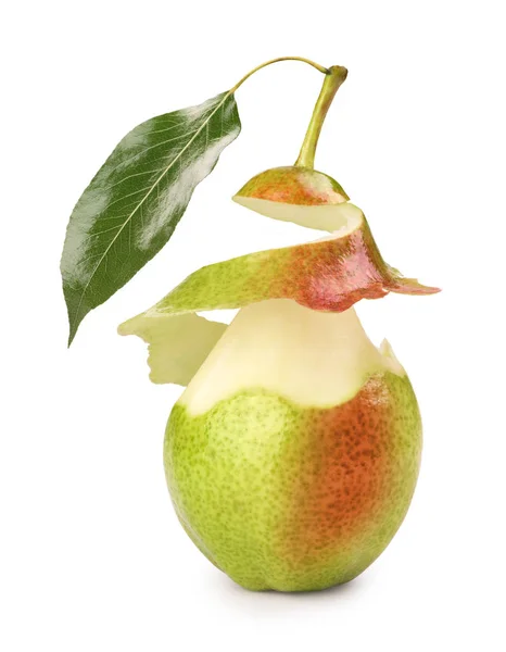 Pear Cut Witte Achtergrond — Stockfoto