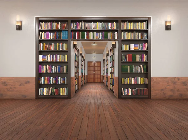 Reading Hall Interior Illustration — Stock Photo, Image