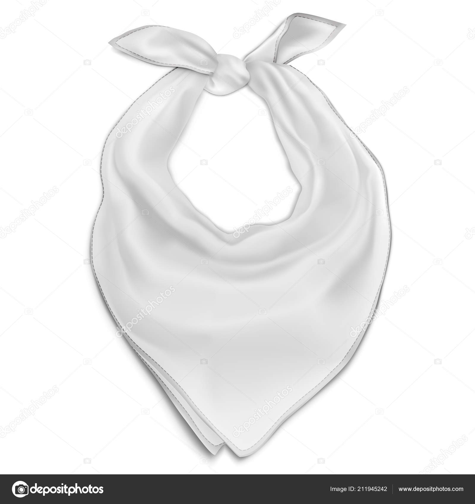 Download Vector Mock White Bandana Buff Neck Vector Image By C Urfingus Vector Stock 211945242