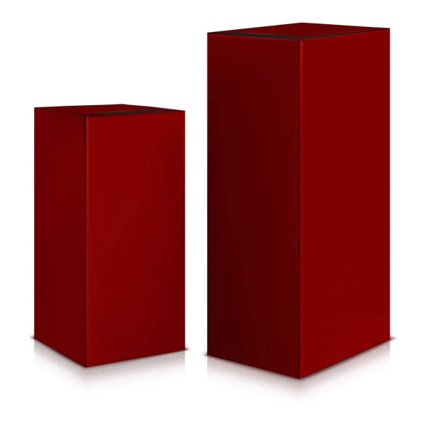 Vektor Mock Kotak Merah - Stok Vektor