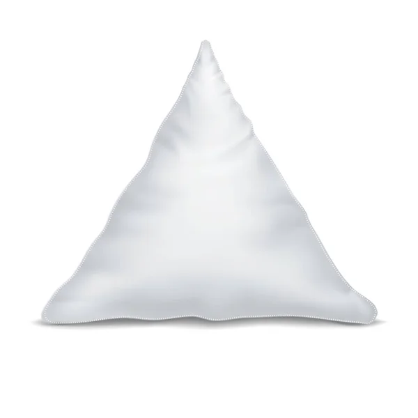Vector Mock Triângulo Travesseiro Branco — Vetor de Stock