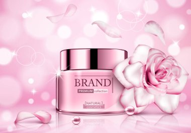 Rose için katalog ile kozmetik ürün reklam tasarım