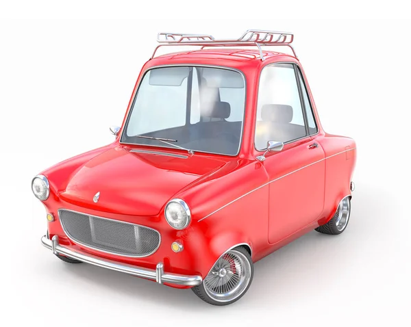 Red Retro Car Isolated White Illustration — Stock Photo, Image