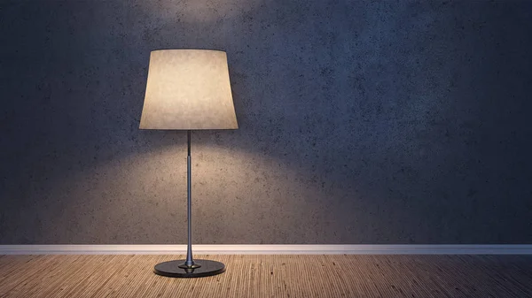 Alacakaranlıkta Odanın Lamp Illüstrasyon — Stok fotoğraf
