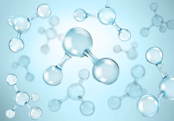 Conception Molécules Abstraites Des Atomes Structure Moléculaire Avec Particules Sphériques — Image vectorielle