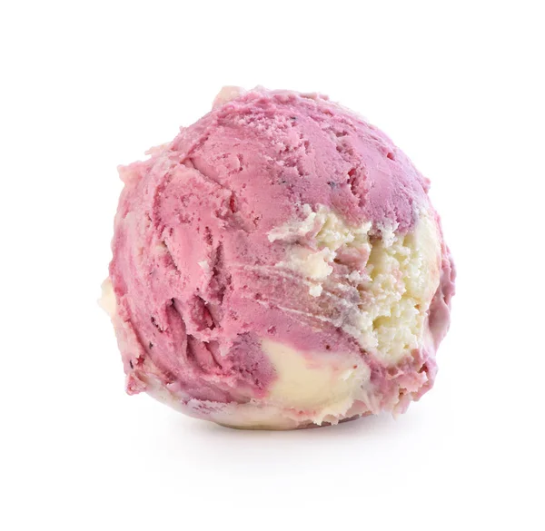 白色背景香草浆果冰淇淋 — 图库照片