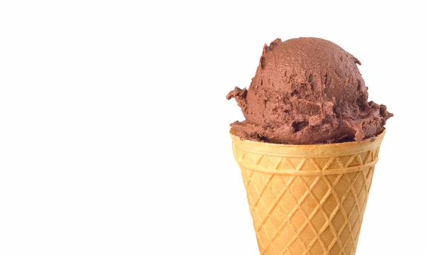 Gelato Cioccolato Sfondo Bianco — Foto Stock