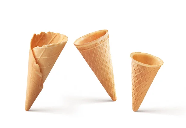 Набор Вафельных Чашек Мороженого — стоковое фото