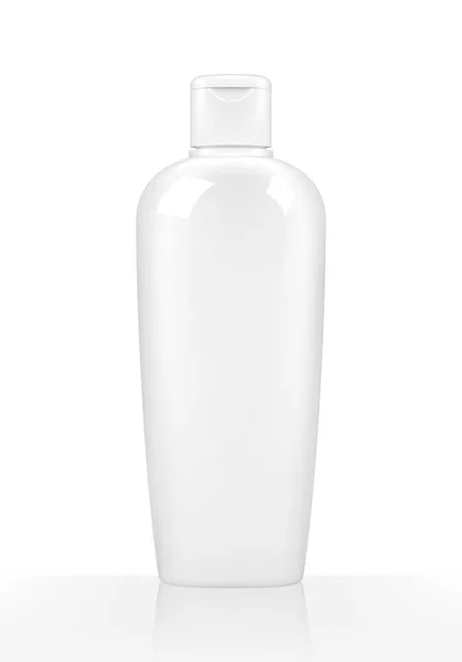 Shampoo Fles Witte Achtergrond Vectorillustratie — Stockvector