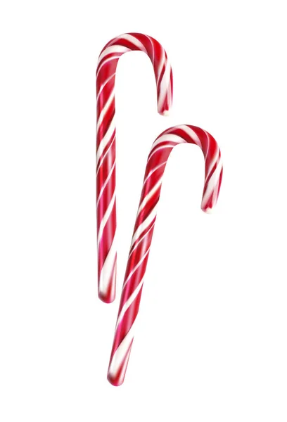 Christmas Candy Cane Vector Illustration White Background — Stock Vector
