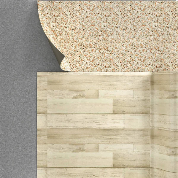 Floor Layers Linoleum Floor Illustration — Stock Photo, Image