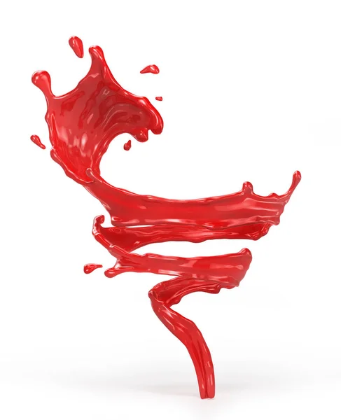 Spilled red paint from a bucket. Vector Stock Vector by ©urfingus