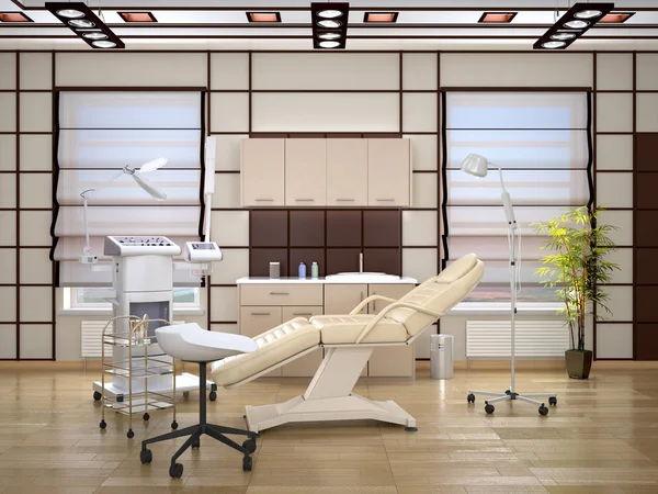 Rahat oda ekipmanları Dermatoloji kliniğinde ve kozmetik Çin tarzı ile. 3D çizim