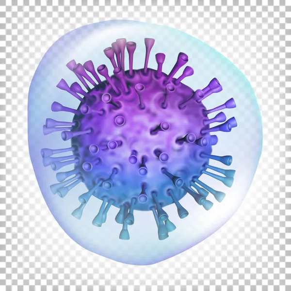 Virus Las Bacterias Fondo Transparente — Vector de stock