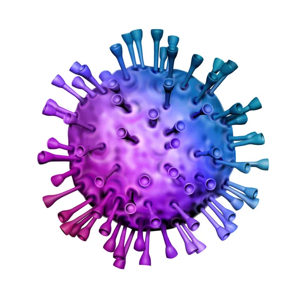 Virus Bacteriano Imagen Vectorial Aislada Sobre Fondo Blanco — Vector de stock