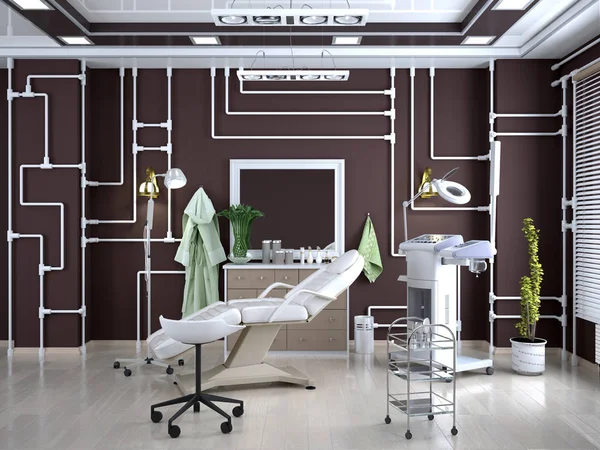 Interior Room Equipment Clinic Dermatology Cosmetology Illustration — Stock Photo, Image