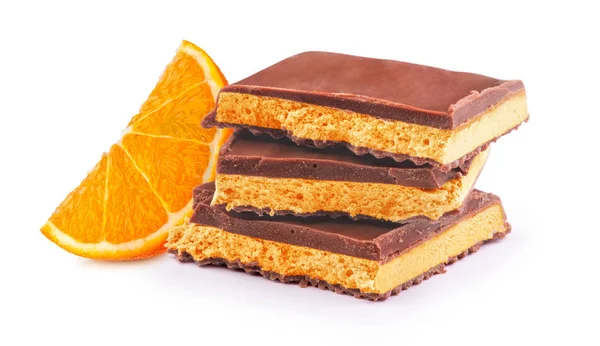 Vollmilchschokolade Mit Orangenfüllung — Stockfoto