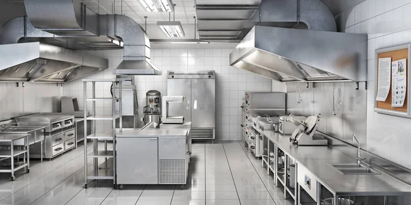 Kuchni Przemysłowych Restauracja Kuchnia Ilustracja — Zdjęcie stockowe