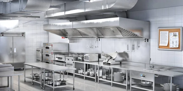 Industriële Keuken Keuken Van Het Restaurant Illustratie Stockfoto