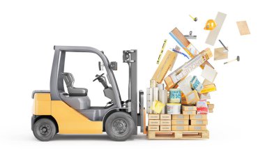 Farklı zemin kaplama malzemeleri palet üzerinde yazın. 3D çizim