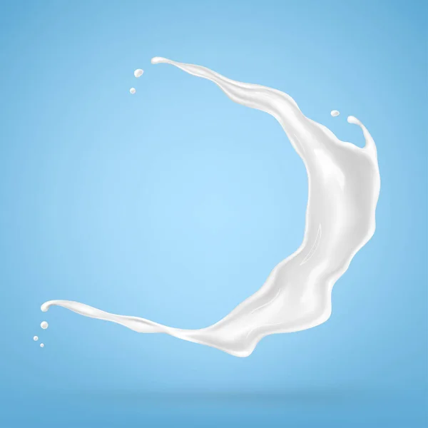 Ilustración vector salpicadura de leche — Vector de stock