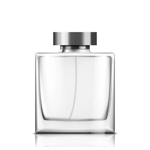 香水玻璃瓶在白色背景被隔绝的向量例证 — 图库矢量图片