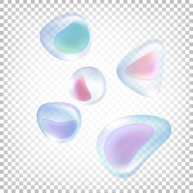 Beyaz kan hücreleri. Vektör illüstrasyon izole beyaz şeffaf arka plan üzerinde.