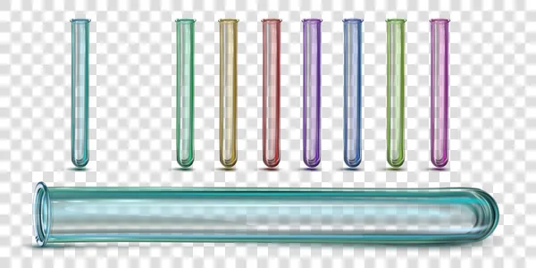 Multi-színes üveg laboratóriumi vizsgálati csövek. Vektoros illusztráció azt — Stock Vector