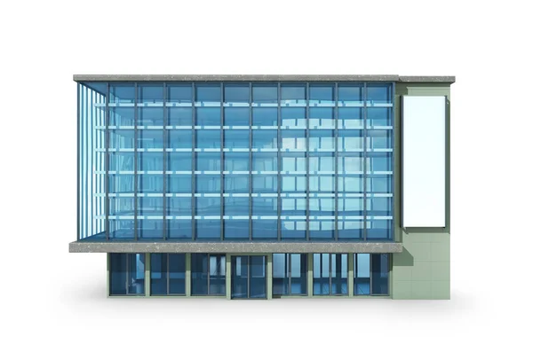 Cartelera, edificio de oficinas. ilustración 3d — Foto de Stock