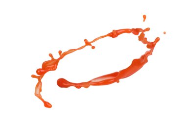 beyaz arka plan üzerinde domates sosu sıçrama