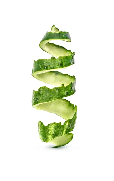 Slicesliced Cucumber Isolated White — Stock Photo, Image