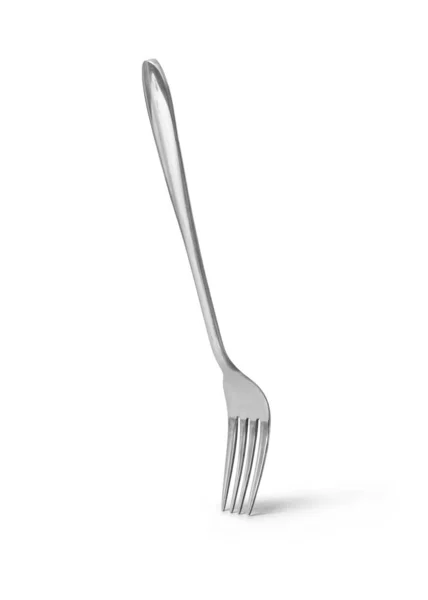 Metall keuken vork geïsoleerd op wit — Stockfoto