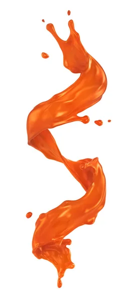 Splash de suco de tomate isolado em um fundo branco. ilustração 3d — Fotografia de Stock