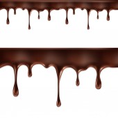 Schokoladenströme isoliert auf weiß