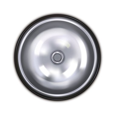 Otel servis zili altın renk. Üst te. Vektör illüstrasyon iso