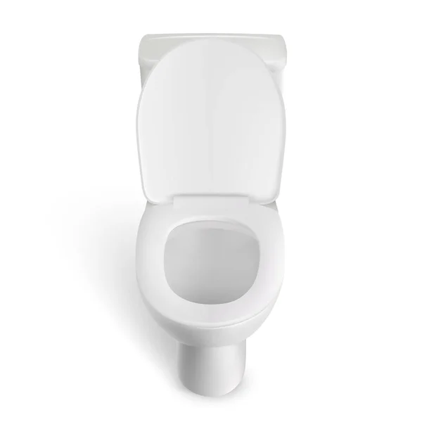 Toilet kom geïsoleerd op een witte achtergrond. Vector illustratie — Stockvector