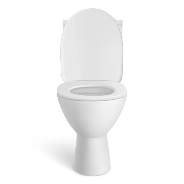 Toilet kom geïsoleerd op een witte achtergrond. Vector illustratie — Stockvector