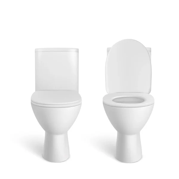 Toilet kom geïsoleerd op een witte achtergrond. Vector illustratie — Stockvector